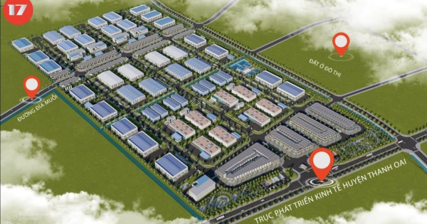 Bán đất công nghiệp dựng kho xưởng cụm công nghiệp Telinpark Kim Bài DT 2000m2 giá hơn 7 triệu/m2