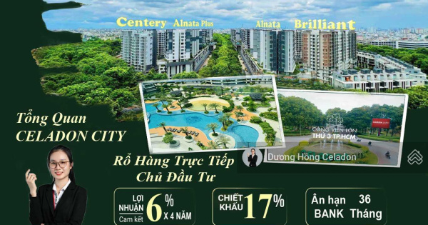 Rổ hàng Celadon City trực tiếp CĐT (ko chênh)/CK hơn 17%/Ko trả gốc lãi trong 2X tháng/Nhà hiện hữu