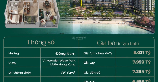 Bán căn hộ hoa hậu 85,6m2 giá chỉ 6,5 tỷ tại Lumiere SpringBay