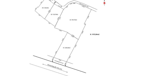 (Giá tốt) nhà mặt đường Nguyễn Văn Linh (gần Phúc Tăng) - 1073m2 - MT 8,7m - 4x tr/m2