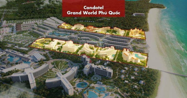 Căn condotel 29.9m2 phong cách studio 2 giường Grand World Phú Quốc