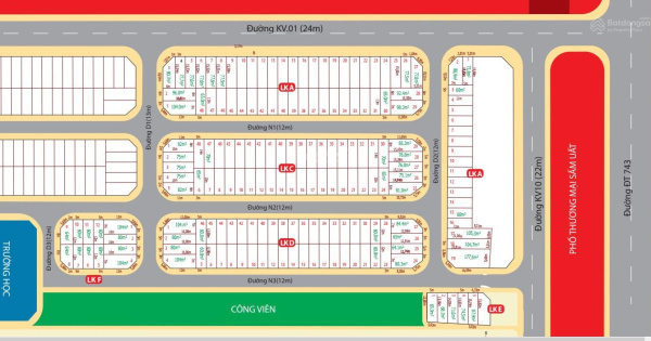 Bán đất dự án Uni Mall Center đường An Phú 18 (65m2 - 1,7 tỷ)