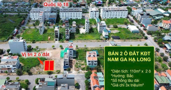 Bán cặp 220m khu đô thị Nam Ga Hạ Long