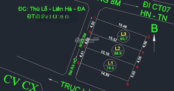 Bán đất Trung tâm xã Liên Hà - Đông Anh hàng chưa qua CĐT giá thấp hơn thị trường