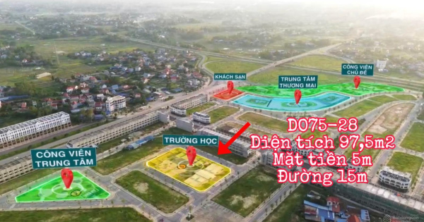 Lô đất đối diện cổng trường học, sẵn sổ sang tên, tiềm năng tăng giá tốt