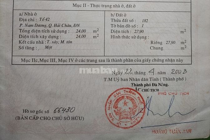 Bán nhà chính chủ 27.9 m2 ở 572/129 Ông Ích Khiêm, Hải Châu, Đà Nẵng