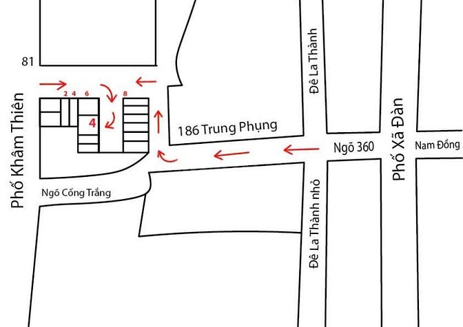 Bán nhà ngõ phố Khâm Thiên thông sang ngõ 360 Xã Đàn quận Đống Đa