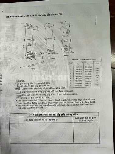 Bán nhà mặt tiền đường Tân Thọ, P.8, Tân Bình, 3,6mx18m, 1 trệt 2 lầu