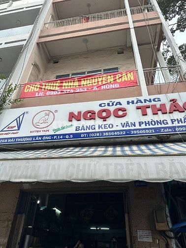 Cho thuê nhà nguyên căn trung tâm quận 5