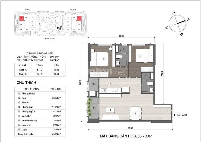 Cần Sang Nhượng Lại Căn 2 Ngủ - 2 WC Giá Rẻ Hơn Chủ Đầu Tư 300 Triệu