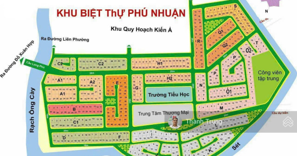 Bán nền đất biệt thự mặt tiền trục đường 20m lớn nhất KDC Phú Nhuận giá chỉ 65tr/m2, ngay TTTM