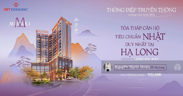 Quỹ NGOẠI GIAO Căn hộ Misaki Tower Hạ Long, trung tâm Hòn Gai, View vịnh Hạ Long.Giá ngoại giao CĐT