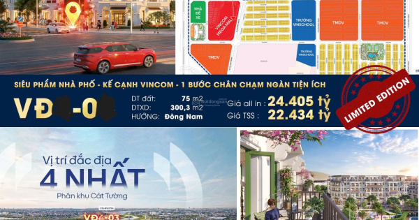 Chủ không vào tiền kịp, cần bán gấp căn liền kề Viễn Đông áp góc giá rẻ nhất Vinhomes Cổ Loa