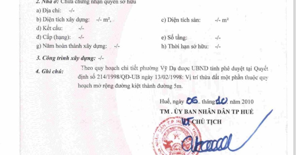 Bán nhà 2 mặt tiền, diện tích 143m2 - 4 tầng đường Nguyễn Sinh Cung Phường Vỹ Dạ, TP Huế