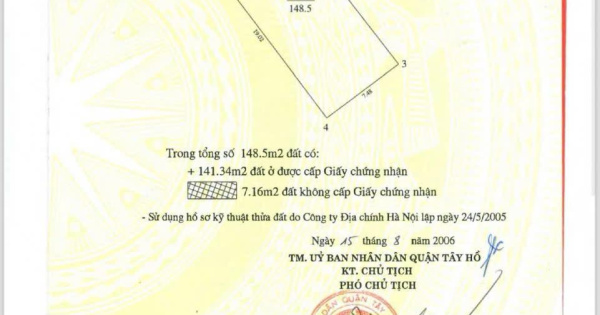 Bán nhà Tây Hồ lô góc 148.5m2, mặt tiền 7.2m