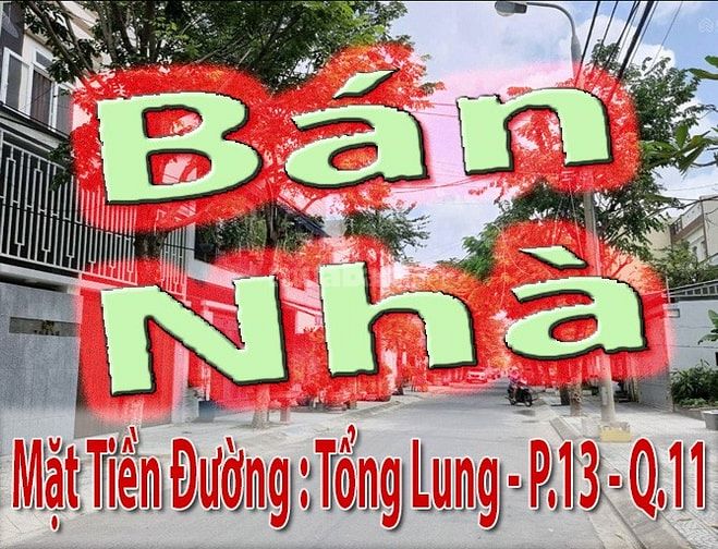 Bán Nhà Mặt Tiền Đường Tổng Lung P.13 Q.11 - dt:3,6x13m trệt 1 lầu