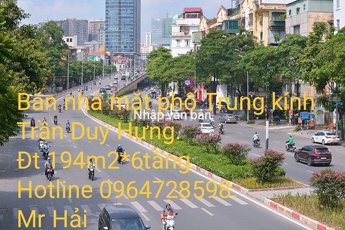 Bán nhà mặt phố Trung kính Trần duy Hưng