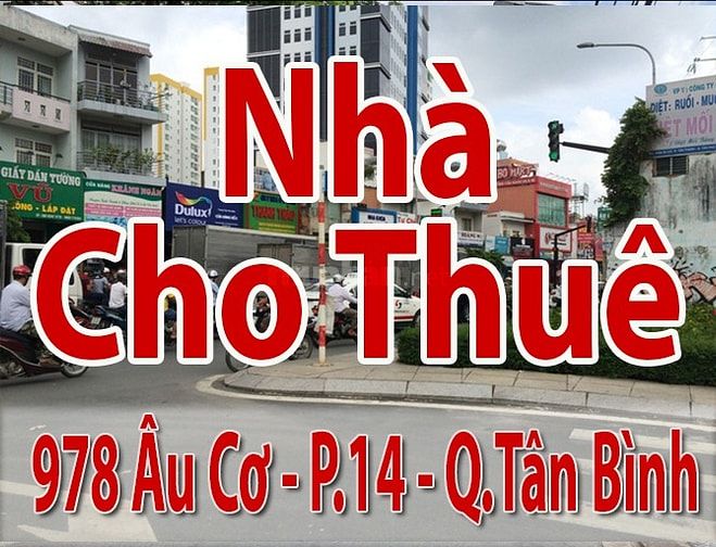 Nhà Cho Thuê Nguyên Căn: 978 Âu Cơ P.14 Q.Tân Bình dt:7x28m trệt 1 lầu