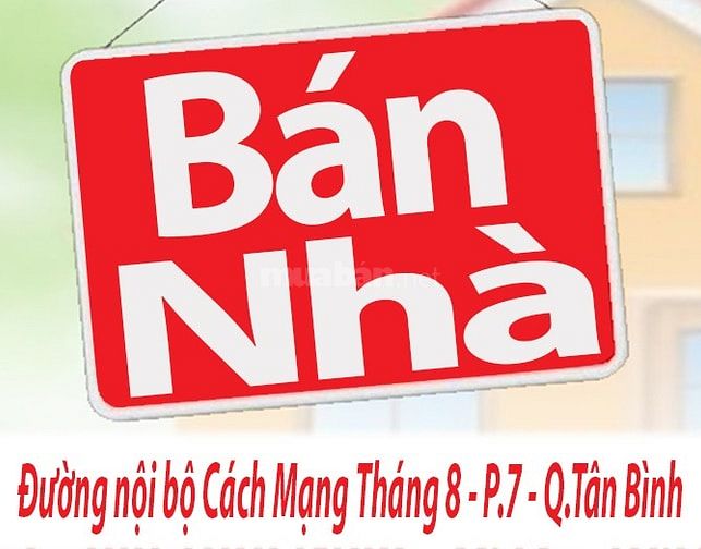 Bán Nhà Đường Nội Bộ : Cách Mạng Tháng 8, P.7, Q.Tân Bình dt:5x18m 1L