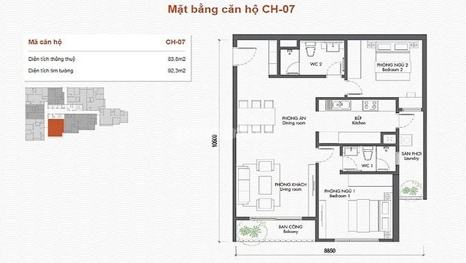 Chuyển nhượng căn 4 ngủ 83m2 giá 5.5tỷ chung cư berriver Long Biên